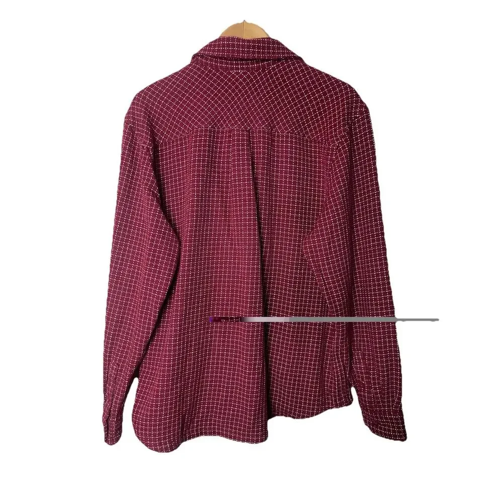 The North Face Valley Twill Flannel Shirt Men’s XL Beetroot Grid Plaid Red